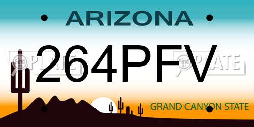 264PFV Arizona License Plate