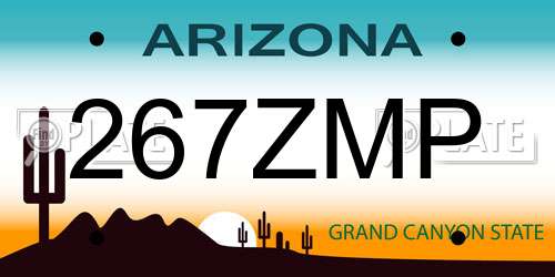 267ZMP Arizona License Plate