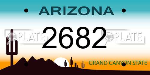 2682 Arizona License Plate