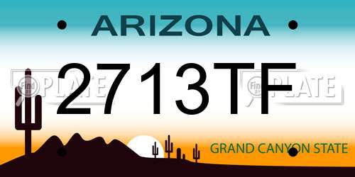 2713TF Arizona License Plate