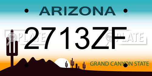 2713ZF Arizona License Plate