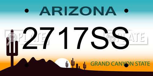 2717SS Arizona License Plate
