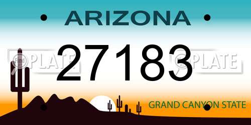 27183 Arizona License Plate