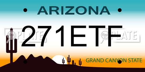 271ETF Arizona License Plate