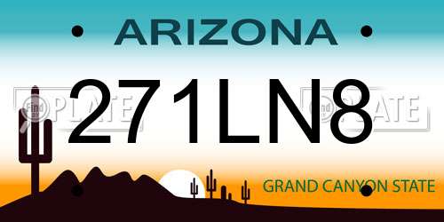 271LN8 Arizona License Plate