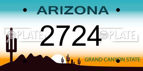 2724 Arizona License Plate