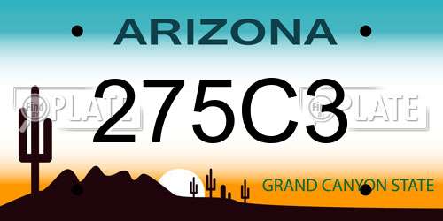 275C3 Arizona License Plate
