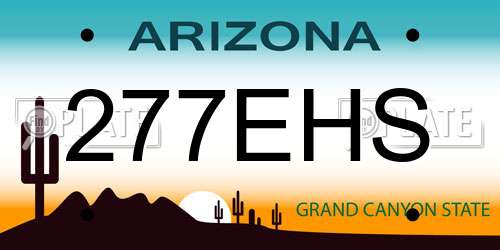 277EHS Arizona License Plate