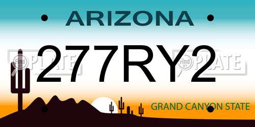 277RY2 Arizona License Plate