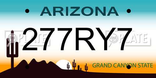 277RY7 Arizona License Plate