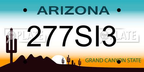 277SI3 Arizona License Plate