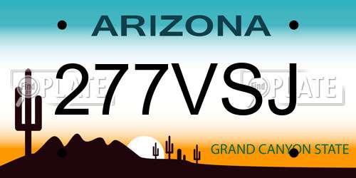 277VSJ Arizona License Plate