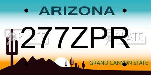 277ZPR Arizona License Plate