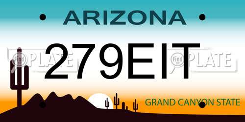 279EIT Arizona License Plate