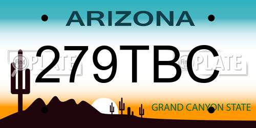 279TBC Arizona License Plate