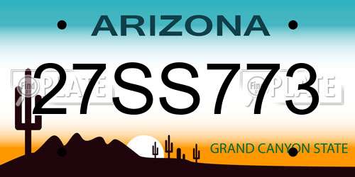 27SS773 Arizona License Plate