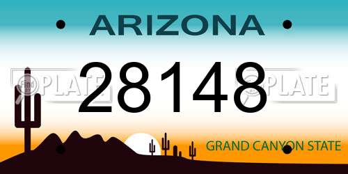 28148 Arizona License Plate