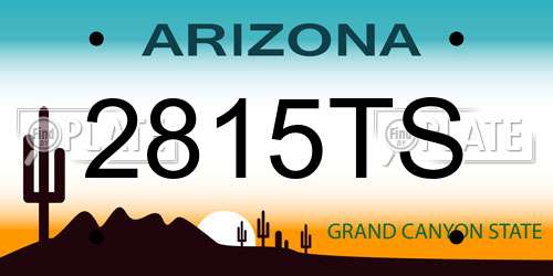 2815TS Arizona License Plate