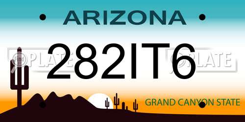 282IT6 Arizona License Plate