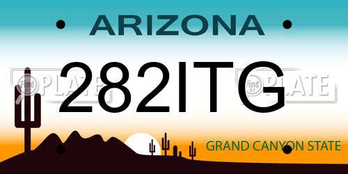 282ITG Arizona License Plate