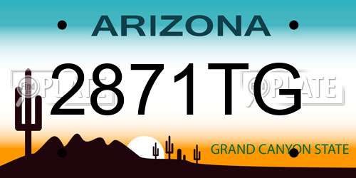 2871TG Arizona License Plate