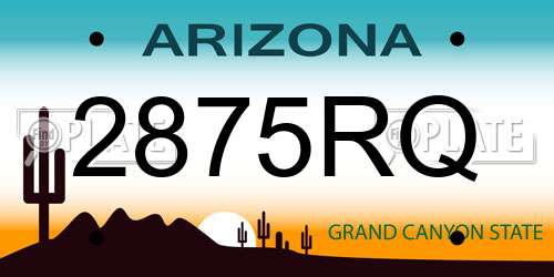 2875RQ Arizona License Plate