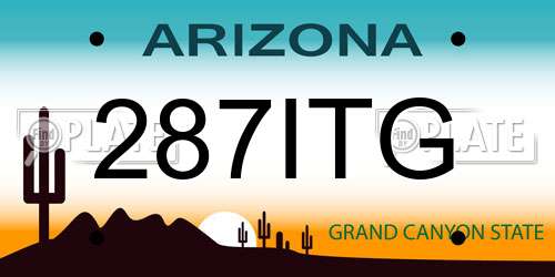 287ITG Arizona License Plate