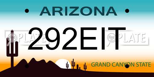 292EIT Arizona License Plate