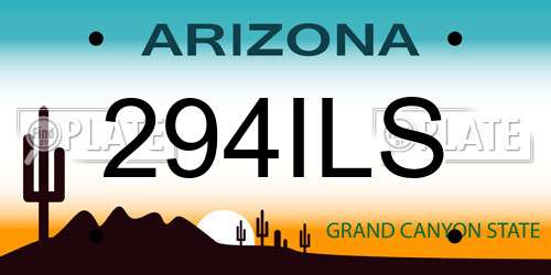 294ILS Arizona License Plate