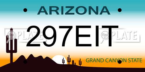 297EIT Arizona License Plate