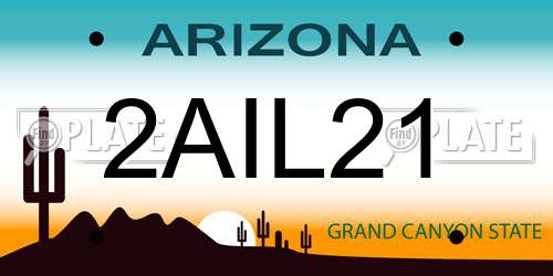 2AIL21 Arizona License Plate