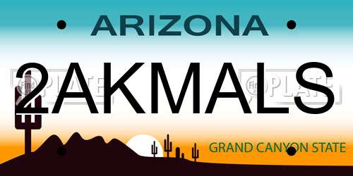 2AKMALS Arizona License Plate