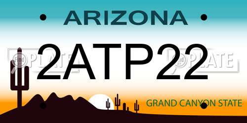2ATP22 Arizona License Plate