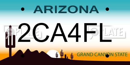 2CA4FL Arizona License Plate