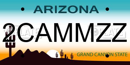 2CAMMZZ Arizona License Plate