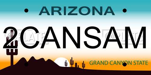 2CANSAM Arizona License Plate