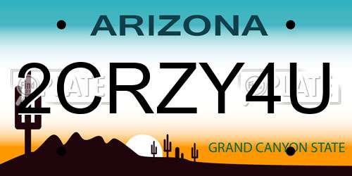 2CRZY4U Arizona License Plate