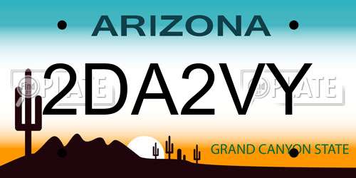 2DA2VY Arizona License Plate
