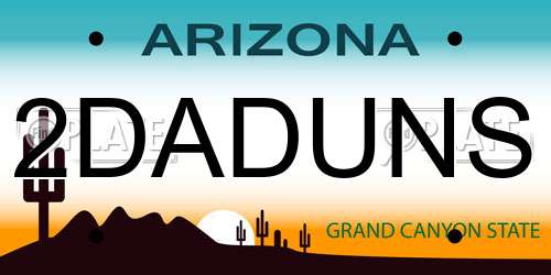 2DADUNS Arizona License Plate
