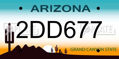 2DD677 Arizona License Plate