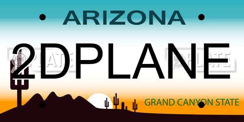 2DPLANE Arizona License Plate