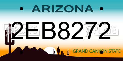 2EB8272 Arizona License Plate