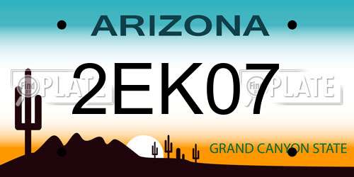 2EK07 Arizona License Plate