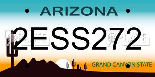 2ESS272 Arizona License Plate