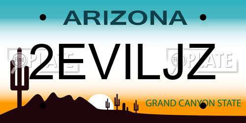 2EVILJZ Arizona License Plate