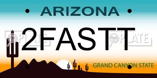2FASTT Arizona License Plate