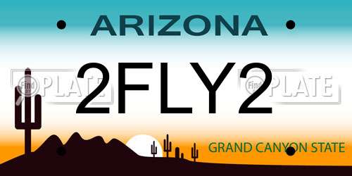 2FLY2 Arizona License Plate