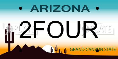 2FOUR Arizona License Plate