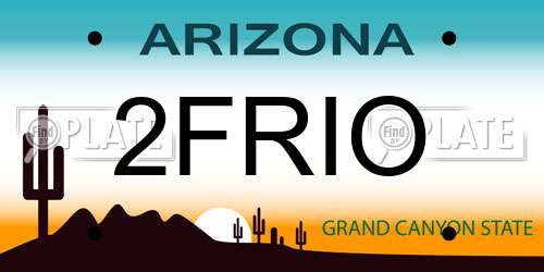 2FRIO Arizona License Plate