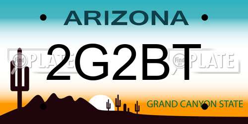 2G2BT Arizona License Plate